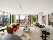 Spectacular elevation with city skyline and harbour icon...