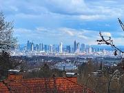 Spektakulärer Ffm Skylineblick vis á vis der Burg...