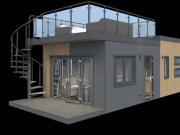 Stilvoller Holz Bungalow mit Klimaanlage und Maßküche