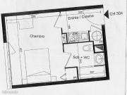 Studio 1 pièce 21 m²