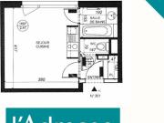 Studio 1 pièce 22 m²