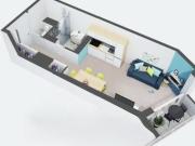 Studio 1 pièce 24 m²