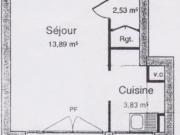 Studio 1 pièce 33 m²