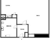 Studio 1 pièce 32 m²