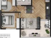 Studio a pronta entrega com 43m², varanda | 5 Min. da...