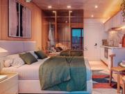 Studio com 15 m² com vista para a serra do mar no