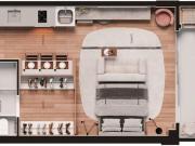 Studio com 1 quarto em frente ao Parque Barigui PR