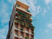 Studio de 16 m² e varanda com vista livre para o B