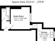 Studio flat for rent in Denmark Terrace, BN1