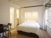 Studio lumineux avec mobilier moderne au Louvre, Paris 1