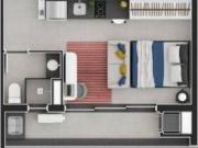 Studio no Cosmo Hype Living com 1 dormitório à venda, 28...