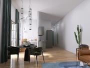 Stylish designer 2 room apartment with balcony and...