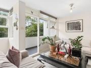 Stylish studio apartment with elevated garden outlook