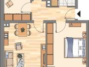 Super geschnittene Wohnung mit neuem Badezimmer!