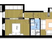 T1+1 com terraço e closet