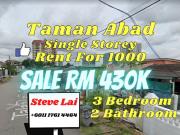 Taman Abad Century Garden Single Storey House For Sale...