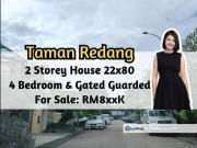 Taman Molek Johor Bahru Johor 2 Storey House 22x80 Gated...
