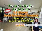 Taman Perindustrian Tan Sri Yaacob 1.5 Storey Semi D Factory