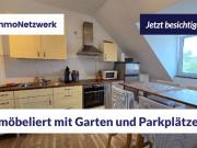 Teilmöblierte DG Wohnung mit Garten und Parkplätzen in...