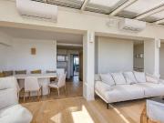 Terrace and View on Eiffel Tower Terrace and View on Eiffel Tower