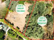 Terrain à bâtir viabilisé 449 m2 Plein centre Vue dégagée