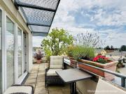 Terrassentraum manchmal reicht der Blick bis zum Fernsehturm