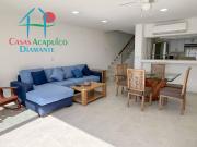 En condominio de playa. Terraza con vista frontal al mar