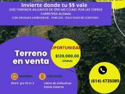 Terrenaazo en Venta valles de chihuahua Carretera Aldama