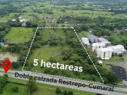 Terreno comercial sobre la doble calzada de restrepo cumaral