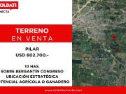 Terreno de 10 hectareas en venta Pilar