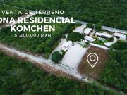 Terreno de 1,000 m2 en venta en zona residencial Komchen