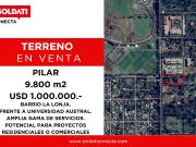 Terreno de 9.800 m2 en venta Lonja Pilar a metros de...
