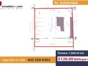 TERRENO EN RENTA EN AV. SOLIDARIDAD, MORELIA