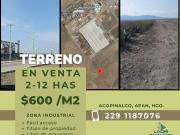 Terreno en VENTA Acopinalco, Apan, Hgo