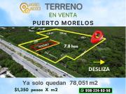 Terreno en Venta Carretera Puerto Morelos