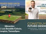Terreno en venta col. luis donaldo colosio, tampico