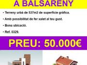 Terreno en venta en Balsareny, de 537 m² por 50.000