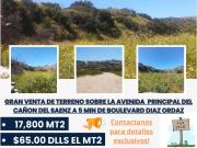 Terreno en venta en Cañón del Sainz, Tijuana, Baja...
