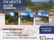 TERRENO EN VENTA EN CUMBAYA?