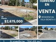 Terreno en Venta en Villa Bonita II, Saltillo Excelente...