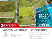 Terreno en Venta, Ibarra, Sector Chorlavi Lote#3C