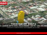 Terreno en venta Juan B. Justo al 3400, Villa Crespo