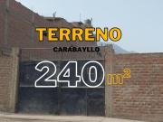 OCASIÓN DOS TERRENOS JUNTOS FRENTE A PARQUE CARABAYLLO