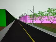 Terreno rellenado y compactado en vía a la costa