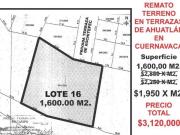 Terreno Urbano en Terrazas Ahuatlán Cuernavaca ARI 1025 Tu