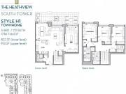 The Heathview South Tower 3 Bedroom Townhome