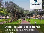 TRANQUILIDAD Y CONEXIÓN EN SAN BORJA NORTE: ALQUILER...