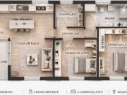 Trilocale con balcone e doppia esposizione comodo x MM3