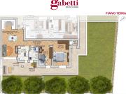 Trilocale con giardino a Riccione