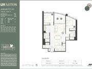 Two bed apartment with master suite integrating a study...